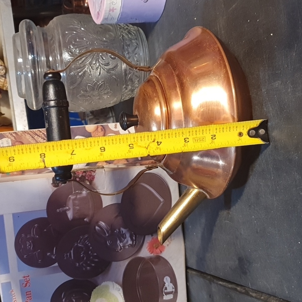 True Vintage genuine Copper tea pot kettle - Picture 8 of 9